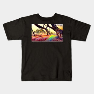 Kangaroos at dawn Kids T-Shirt